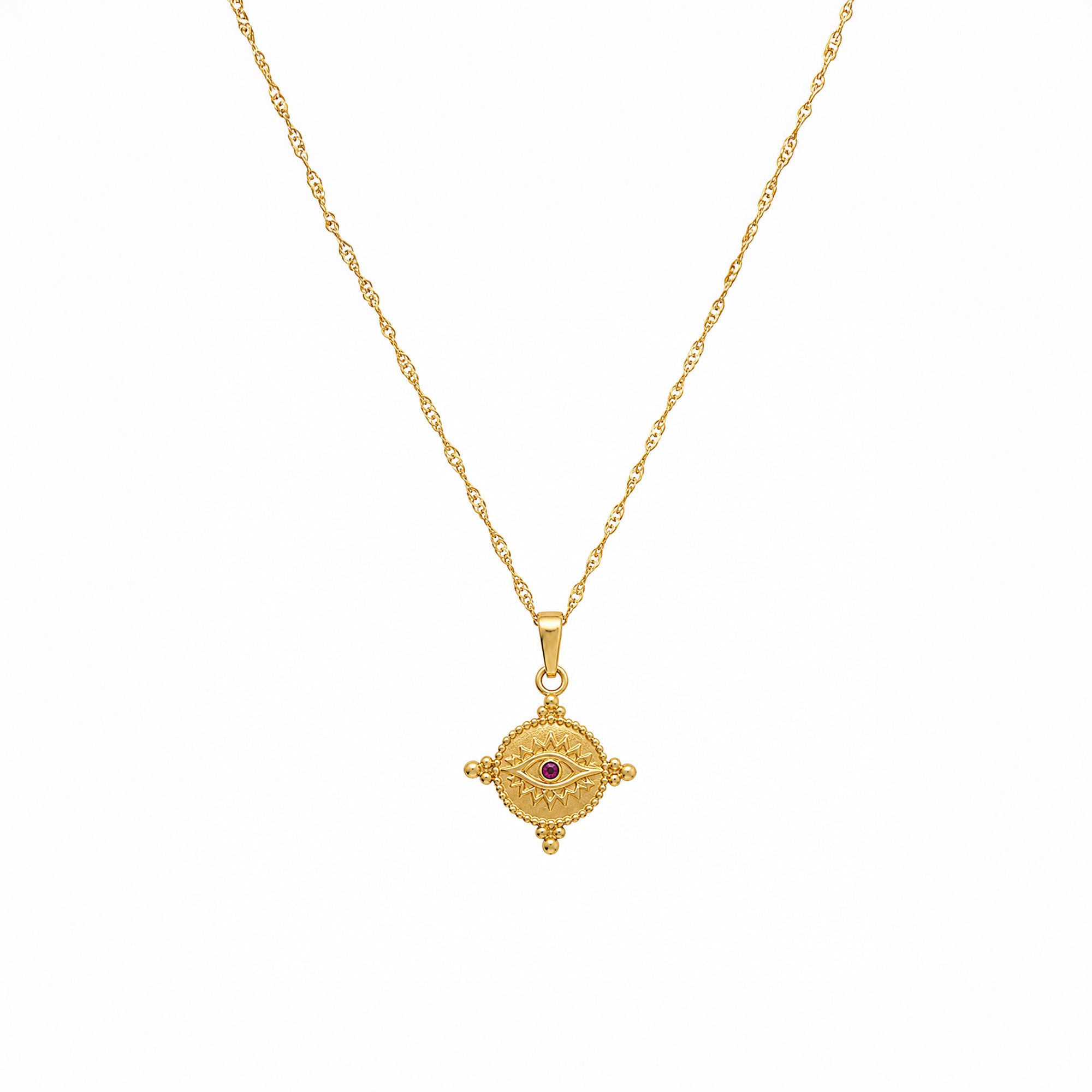 EVIL EYE HALO NECKLACE