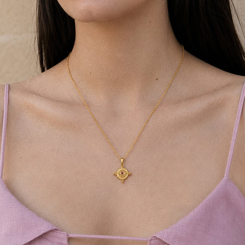 EVIL EYE HALO NECKLACE